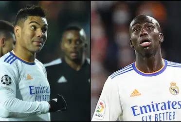 El equipo de Carlo Ancelotti pierde dos jugadores claves en su alineación titular. Tras sufrir sendas amonestaciones en la ida ante PSG, Casemiro y Medi se perderán la revancha del Santiago Bernabéu.