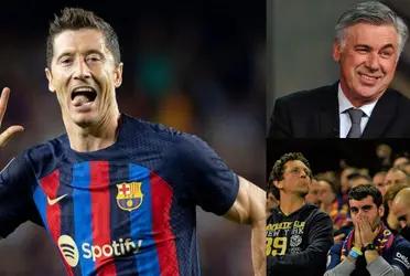 El equipo culé no encuentra el camino al gol sin el jugador polaco.