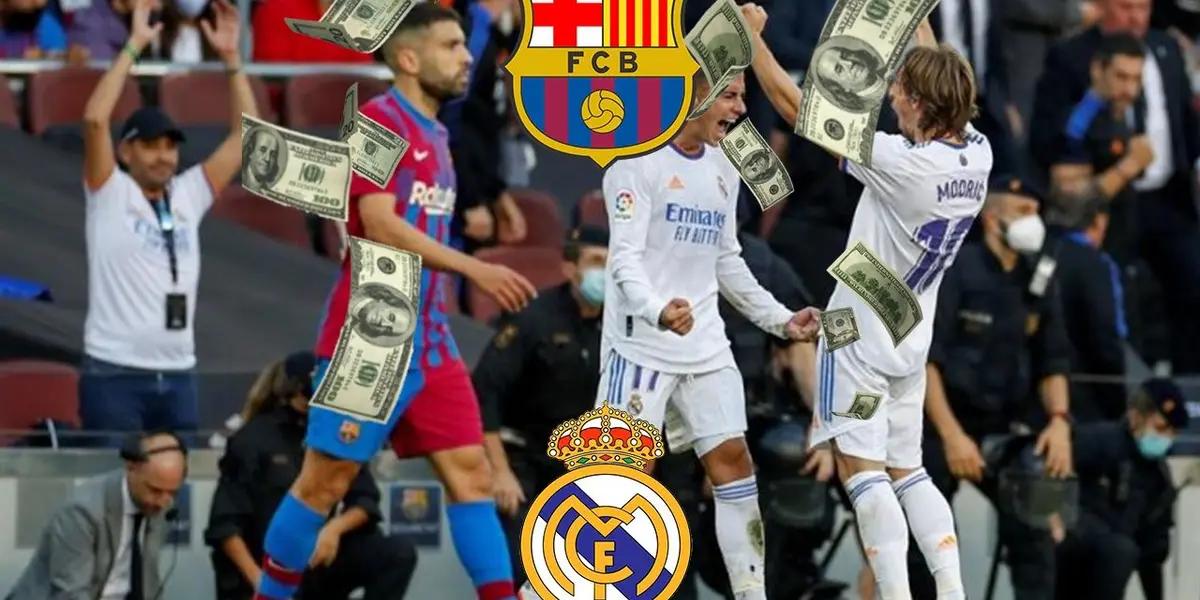 El equipo culé está sumido en una enorme crisis económica, mientras el Real Madrid es una máquina de generar dinero.