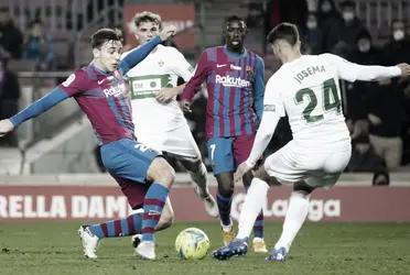 El equipo de Xavi Hernández visia a Elche en la búsqueda por seguir hilvanando resultados positivos. El Barcelona quiere aegurarse en la zona de clasificación a Champion.