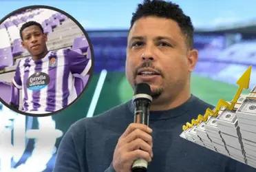 El excéntrico presidente del Real Valladolid podría estar por faltar a una de sus promesas a la hora de seducir al futbolista ecuatoriano para seguir en España.