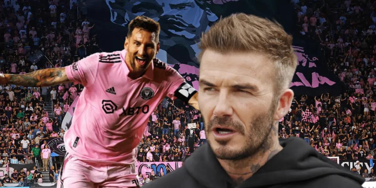 El exfutbolista inglés a punto de ser superado por el astro argentino.