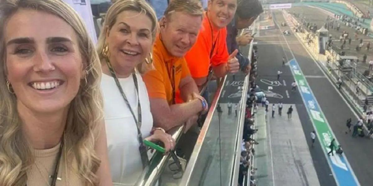 El extécnico del Barelona, el neerlandés Ronald Koeman, presenció en el circuito de Yas Marina como su compatriota Max Vertappen se alzaba con el título de campeón del mundo de Fórmula 1 en la definición más apasionante de la historia de la categoría.