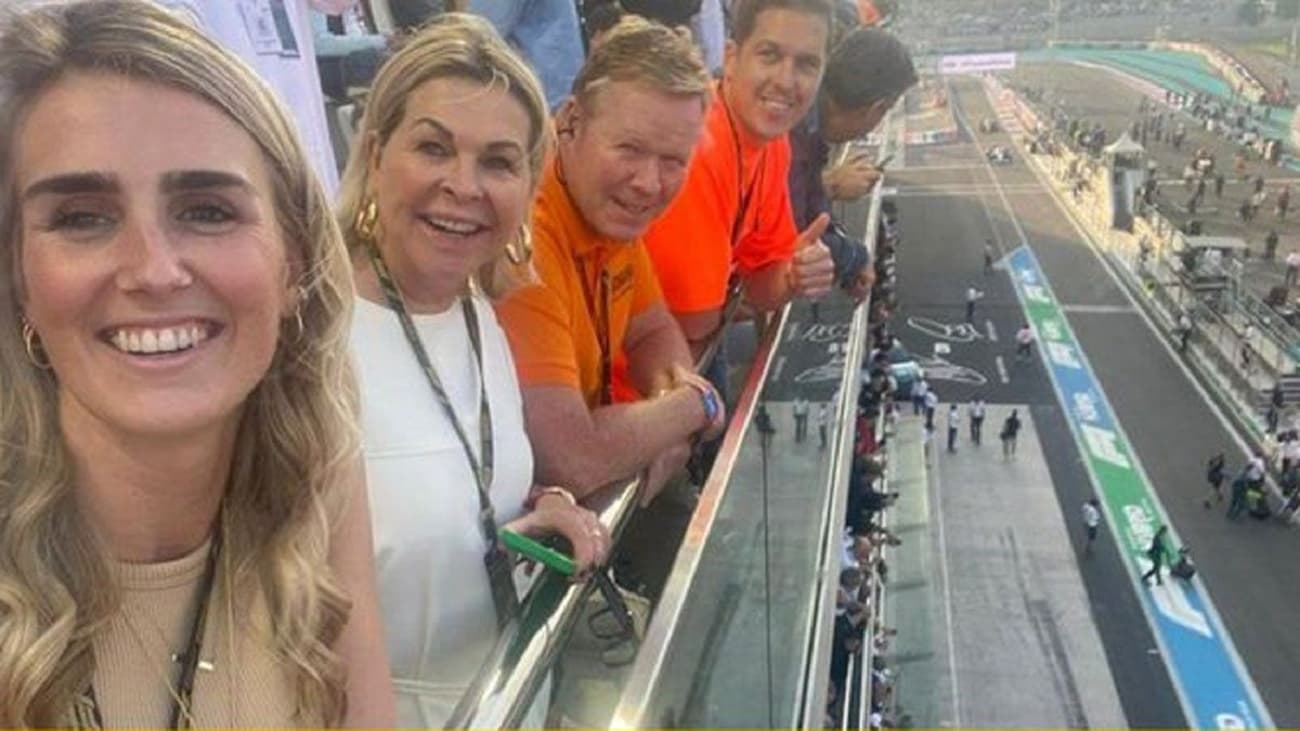 El extécnico del Barelona, el neerlandés Ronald Koeman, presenció en el circuito de Yas Marina como su compatriota Max Vertappen se alzaba con el título de campeón del mundo de Fórmula 1 en la definición más apasionante de la historia de la categoría.
