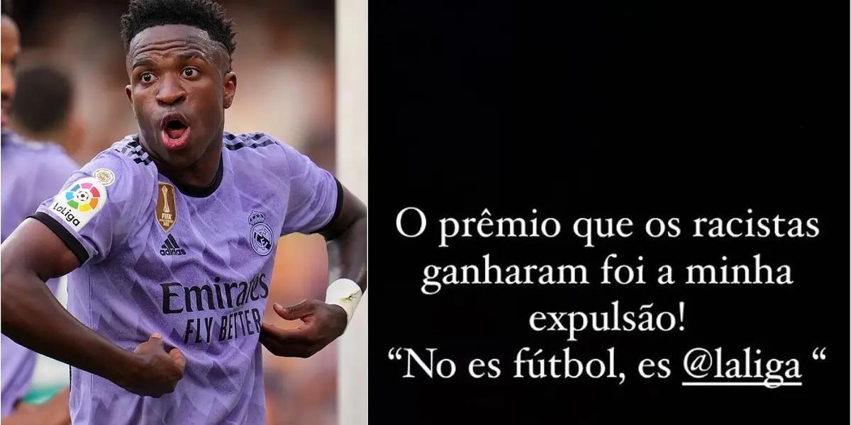 El extremo brasileño no soportó lo que vivió este domingo en Mestalla.