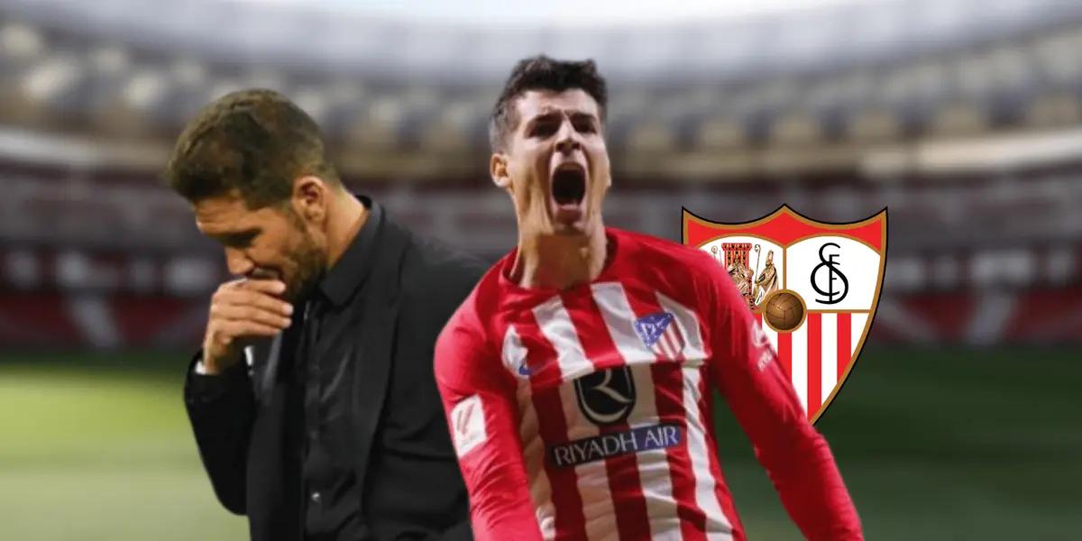 El fallo del atacante pudo darle mayor comodidad a Atleti en el compromiso ante el Sevilla en esta tarde