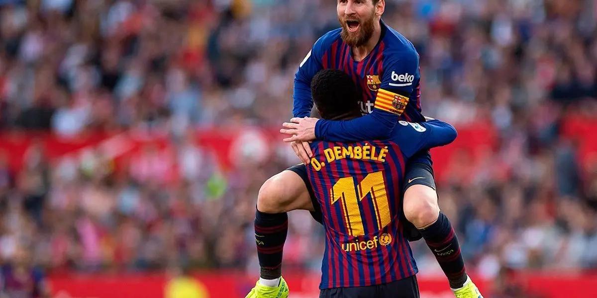 El FC Barcelona está esperando a la vuelta de Lionel Messi y esta fue la reacción de Dembélé ante esta noticia