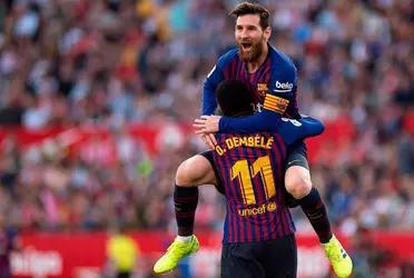 El FC Barcelona está esperando a la vuelta de Lionel Messi y esta fue la reacción de Dembélé ante esta noticia