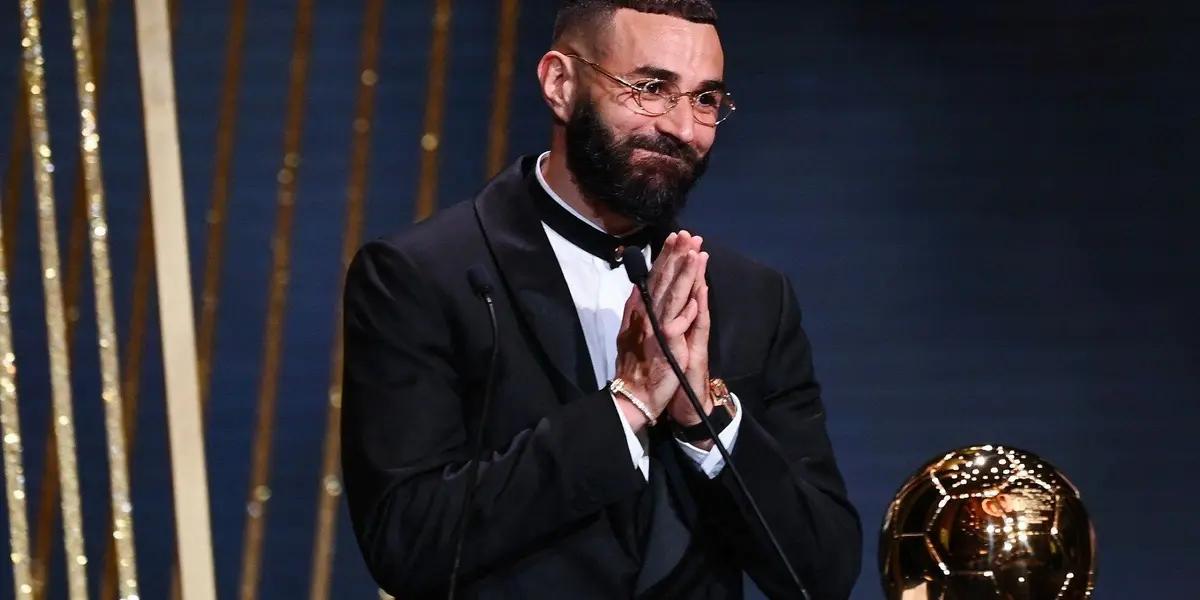 El francés, galardonado como el mejor de la temporada, lució un curioso Look.