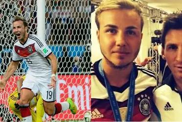 El futbolista alemán festejó el título de la Albiceleste.