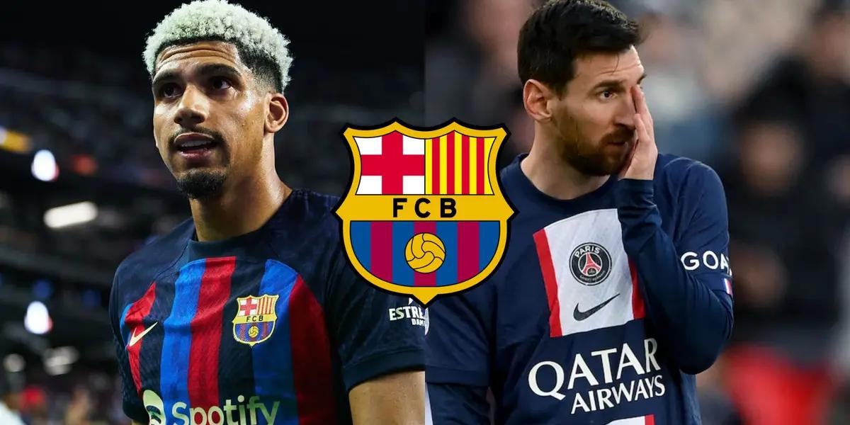 El futbolista blaugrana se acordó del argentino en los festejos del campeón.