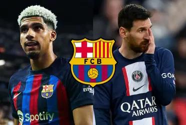 El futbolista blaugrana se acordó del argentino en los festejos del campeón.