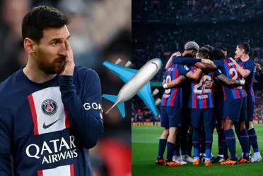 El futbolista blaugrana se fue a la capital francesa después de entrenar.