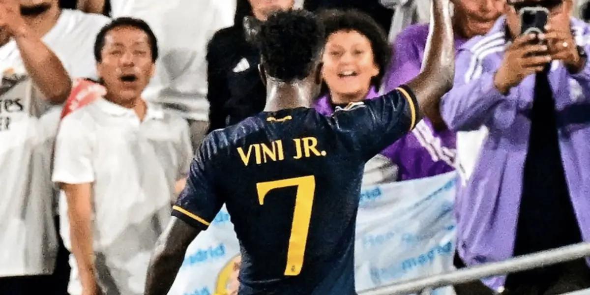 El futbolista brasileño apareció para anotar el descuento de los merengues.