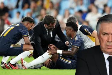 El futbolista brasileño debió ser reemplazado en el primer tiempo del encuentro entre el Real Madrid y el Celta de Vigo.