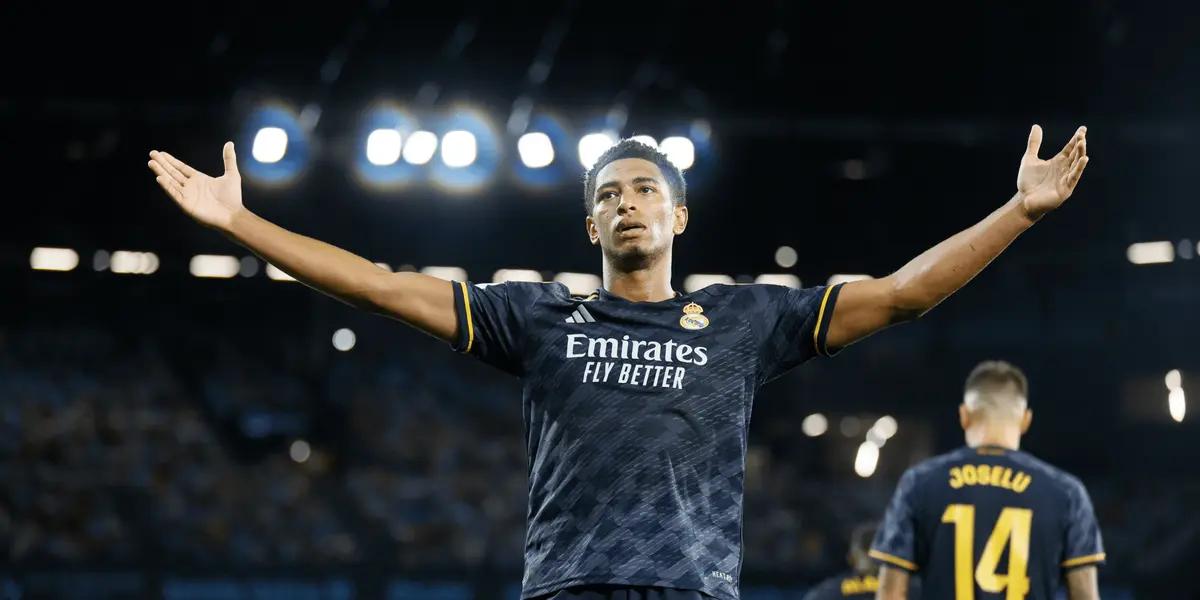 El futbolista británico no para de convertir con la camiseta del Real Madrid y así fue su tanto frente al Celta de Vigo.