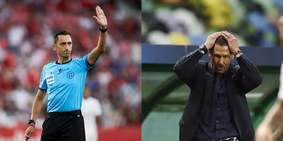 El futbolista del conjunto rojiblanco se quejó del arbitraje.