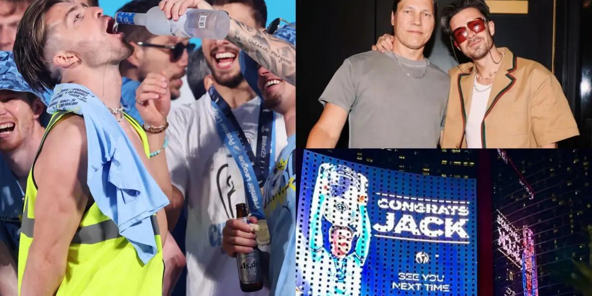 El futbolista del Manchester festejó el título de la orejona a lo grande.