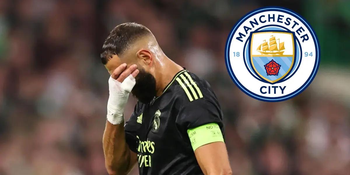 El futbolista francés no tuvo una buena noche en el campo del City.