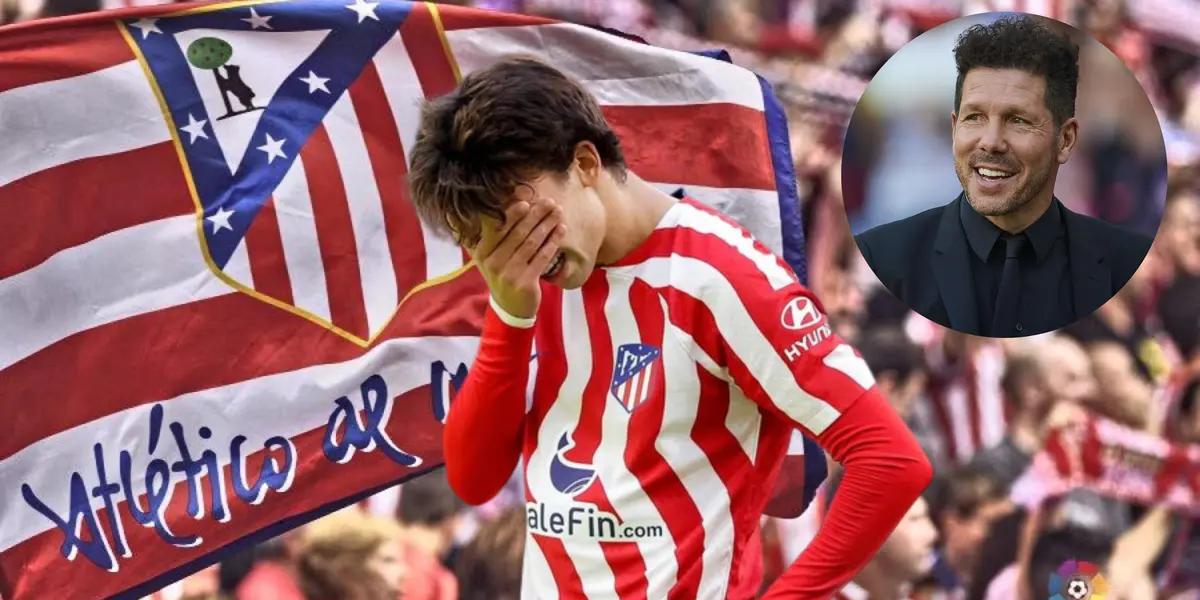 El futbolista portugués está atravesando un mal momento en el equipo rojiblanco.