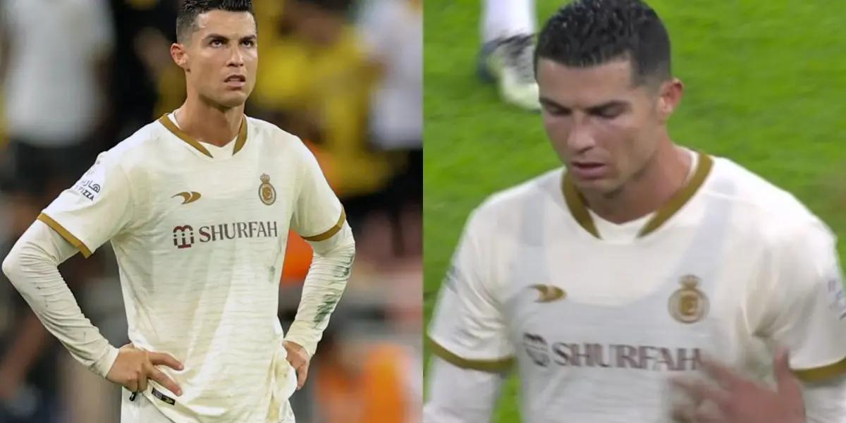 El futbolista portugués no tuvo un buen encuentro con el equipo árabe.