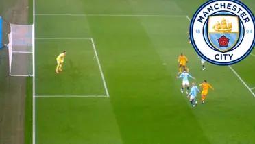 El gol de Haaland no fue anulado por milímetros, pero se mantuvo la duda varios minutos