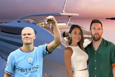 El goleador del City celebrará a lo grande en su lujosa embarcación, lo contrario a lo que hará el astro argentino