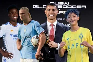 El hijo de Cristiano Ronaldo no se quedó de brazos cruzados, mientras que su padre fue a los Globe Soccer Awards y elogió a Haaland