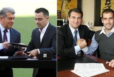 El histórico DT tuvo un gesto que ilusiona a los culés, pero que enoja a Xavi.