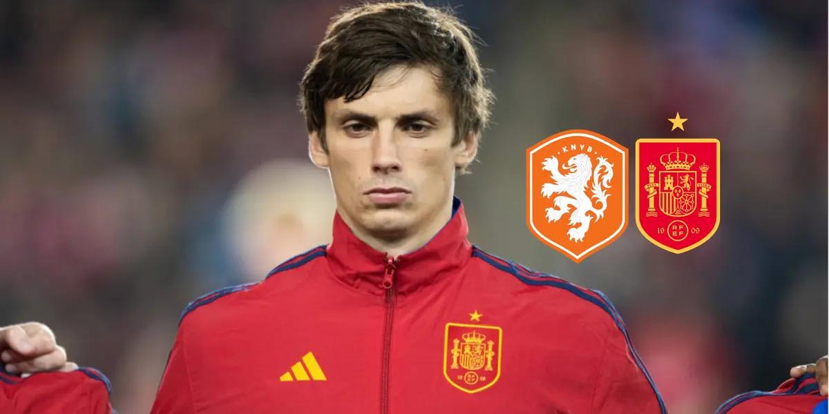 El holandés vio la roja al clavarle los tacos al central español