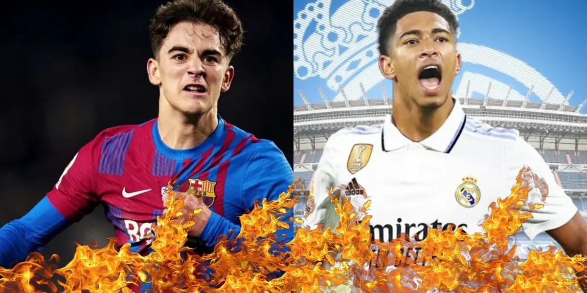 El increíble palo de Gavi a Jude Bellingham y el Madrid