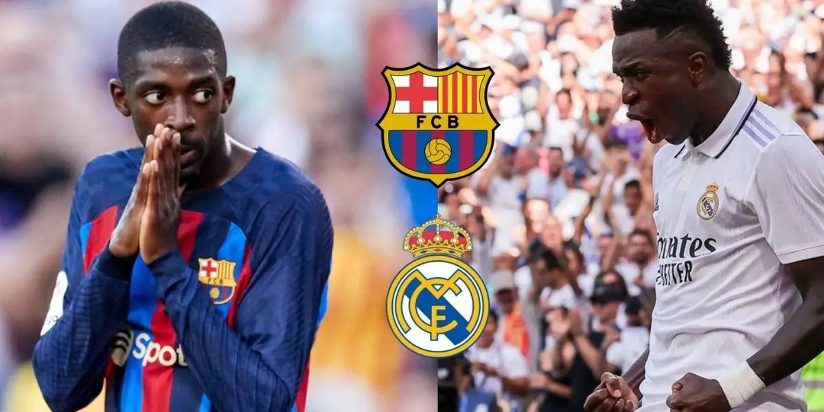 El internacional brasileño del Real Madrid se muestra superior al francés del Fútbol Club Barcelona por un dato revelador.