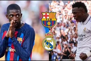 El internacional brasileño del Real Madrid se muestra superior al francés del Fútbol Club Barcelona por un dato revelador.