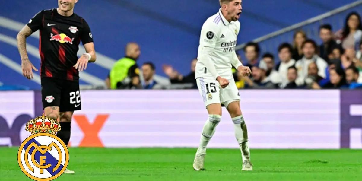 El internacional uruguayo marcó un hito histórico en la noche del Santiago Bernabéu y dio un aporte clave en la victoria del real Madrid, por Champions.