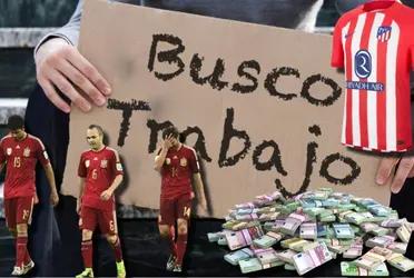 El jugador dejó millones de euros al Atlético de Madrid, pero ahora no tiene equipo y se ha ofrecido, pero sin una respuesta positiva