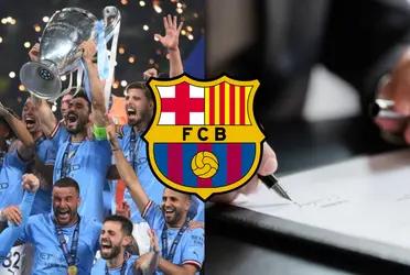 El jugador de los Citizens estuvo muy cerca de llegar al Blaugrana.