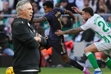 El jugador que mejor Ancelotti ya no toma en cuenta en el Real Madrid, en el cotejo contra Real Betis