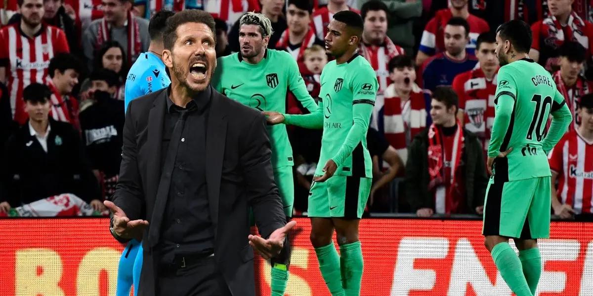 El jugador que parecía era del agrado de Diego Simeone pero contra el Bilbao ni lo tomó en cuenta para la banca del Atleti