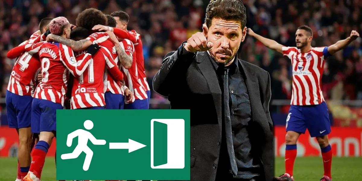 El jugador que no seguirá en el Atlético de Madrid, porque Diego Simeone ya no lo quiere