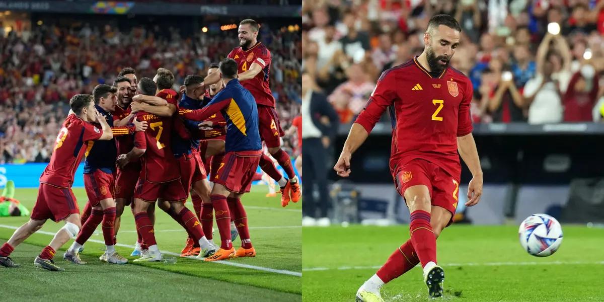 El lateral derecho español reveló porqué convirtió de esa manera.