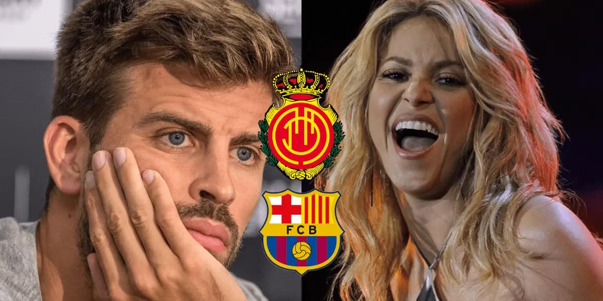 El Mallorca se habría burlado de Piqué en la previa del encuentro ante Barcelona y despertó la risa de Shakira.