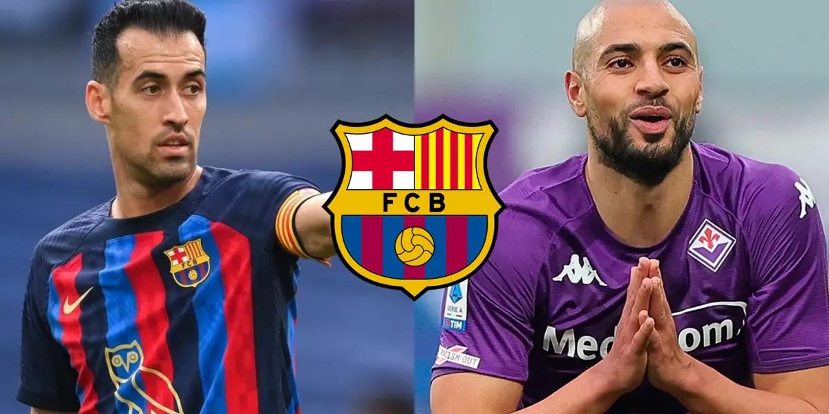 El marroquí estuvo al tanto de la situación del Barcelona este domingo.