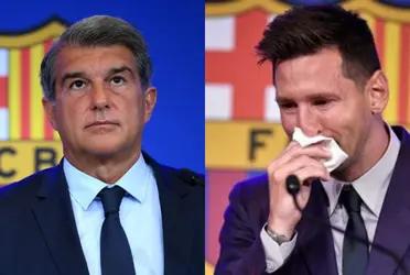 El máximo mandatario culé se refirió a la vuelta de Lionel Messi.