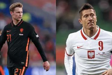 El neerlandés se refirió a la breve charla que tuvo con el polaco, quien está en la mira del conjunto culé