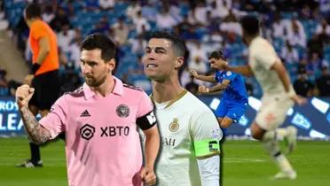 El nombre de Messi volvió a retumbar en el estadio del Al-Hilal y Cristiano Ronaldo reaccionó