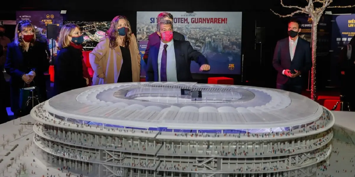 El nuevo Camp Nou estaria acabado en 2025. Barça jugará fuera del estadio en la campaña 2023-24. Laporta sugirió que pudiera ser en Estadi Johan Cruyff. Auque la opción más a mano es el estadio olímpico de Montjuïc.