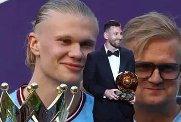 El papá de Erling Haaland está dolido porque su hijo no tiene el Balón de Oro, y le dieran a Lionel Messi