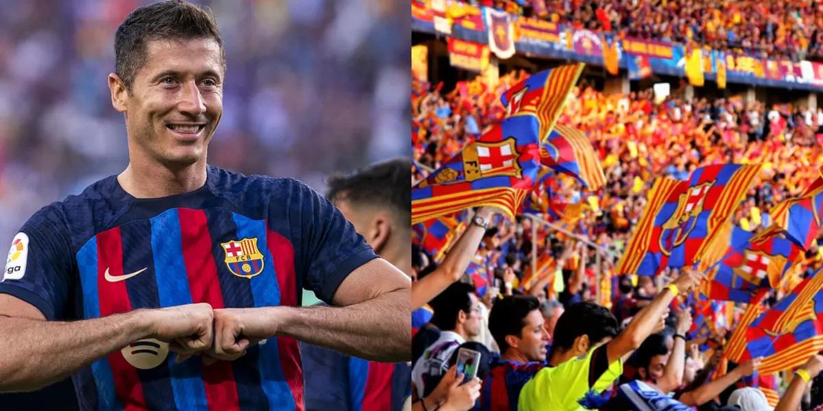 El polaco no para de sorprender a los fanáticos culés con sus acciones.