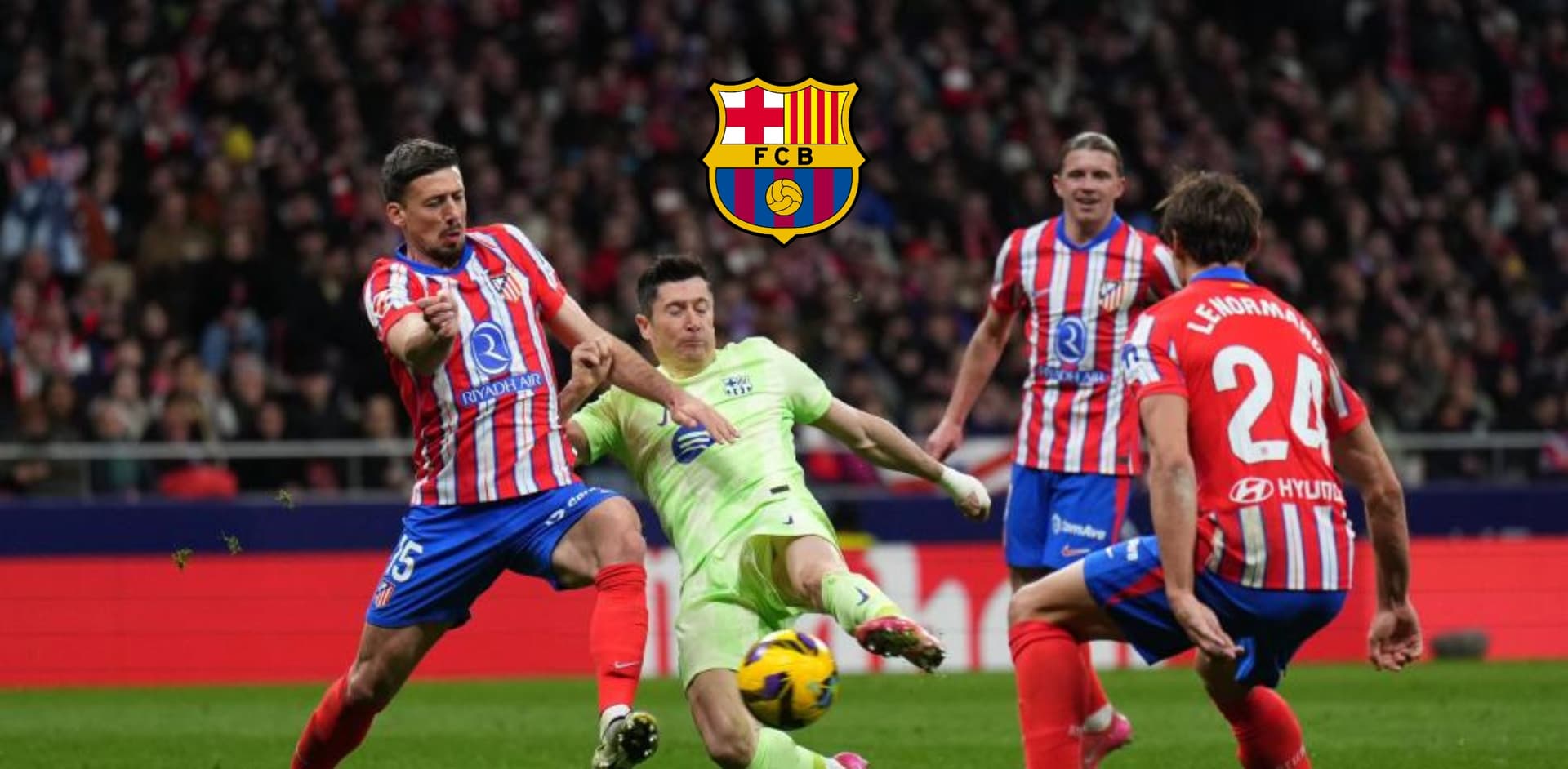 El polaco tenía hambre de gol contra el Atlético de Madrid