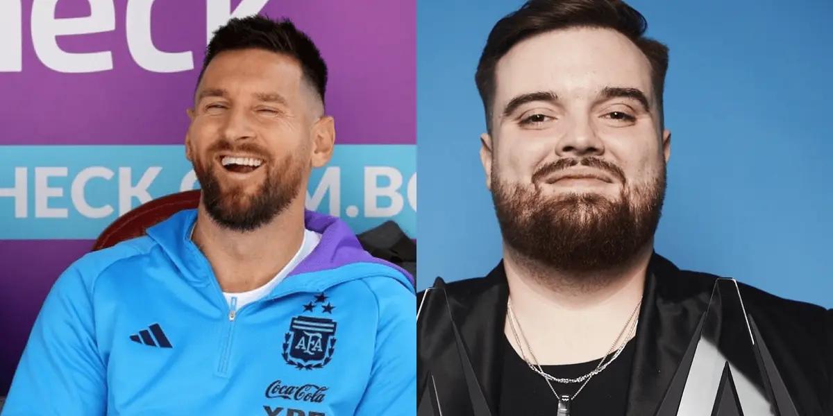 El popular streamer español tuvo un cruce de palabras con Lionel Messi.